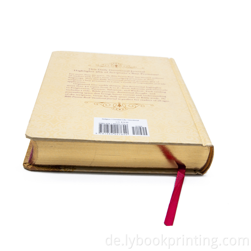 MOQ 500 Leder Cover gedruckt Goldkanten Großhandel Heiliges Bibelversprechen Buch